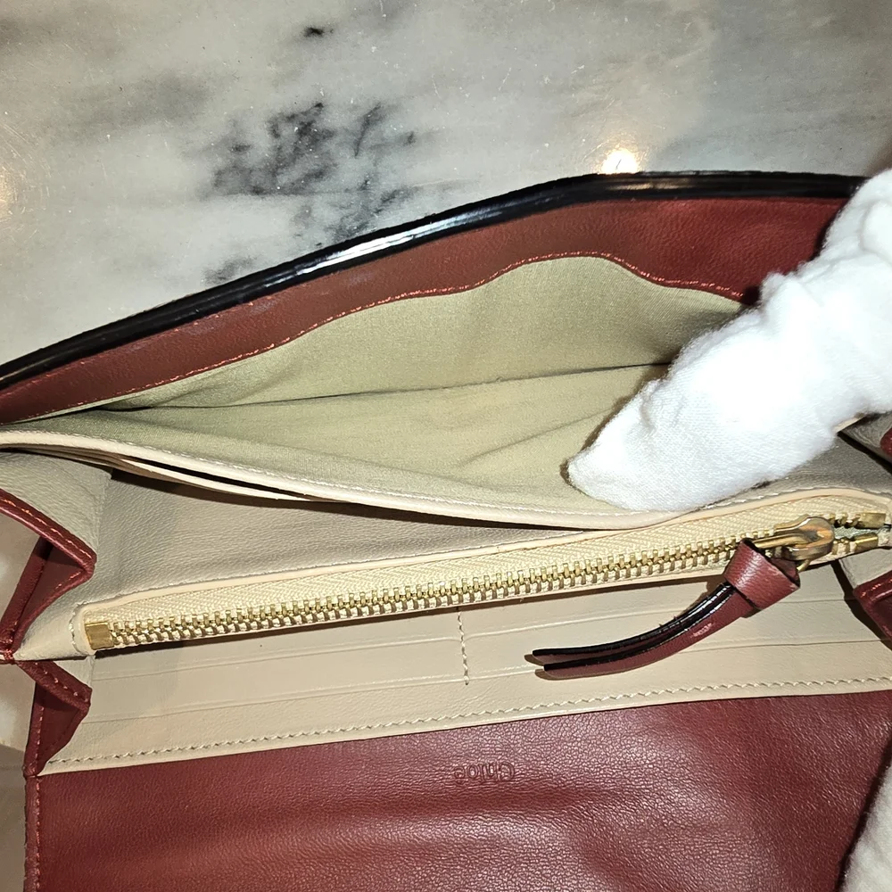 Chloe Red Python Georgia Long Wallet With Dustbag - Picture 8 of 10